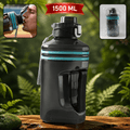 Large Square Gallon Style Water Bottle With Handle 1500 Ml