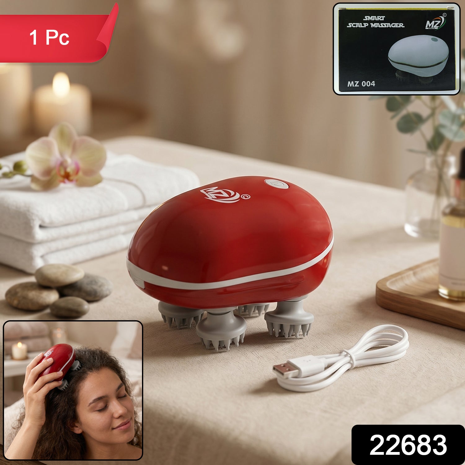 Smart Electric Scalp Massager Portable Head Massager Device (1 Pc)