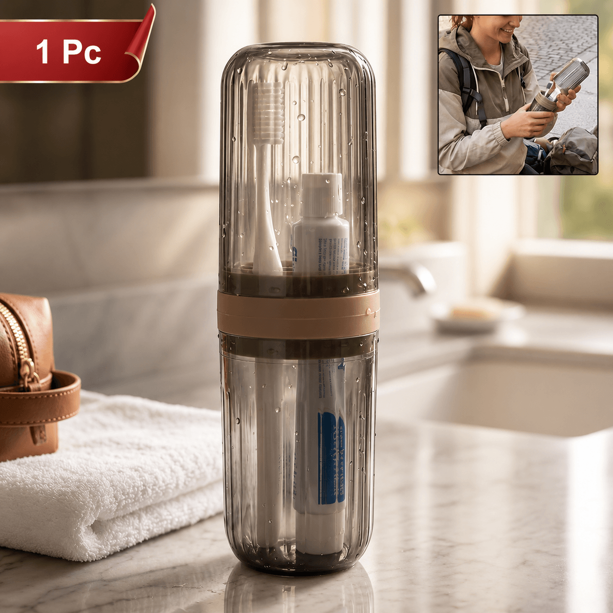 Portable Plastic Traveling Foldable Glass (1 Pc)