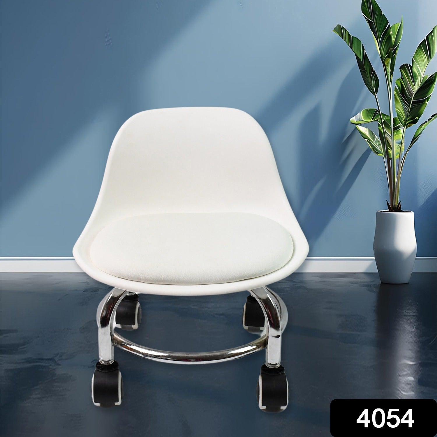 4054 Low Round Rolling Stool With Wheels Pedicure Stool For Fitness Office Garage  Home  Garden  Furniture  Benches Stools Multi-color (1 Pc)