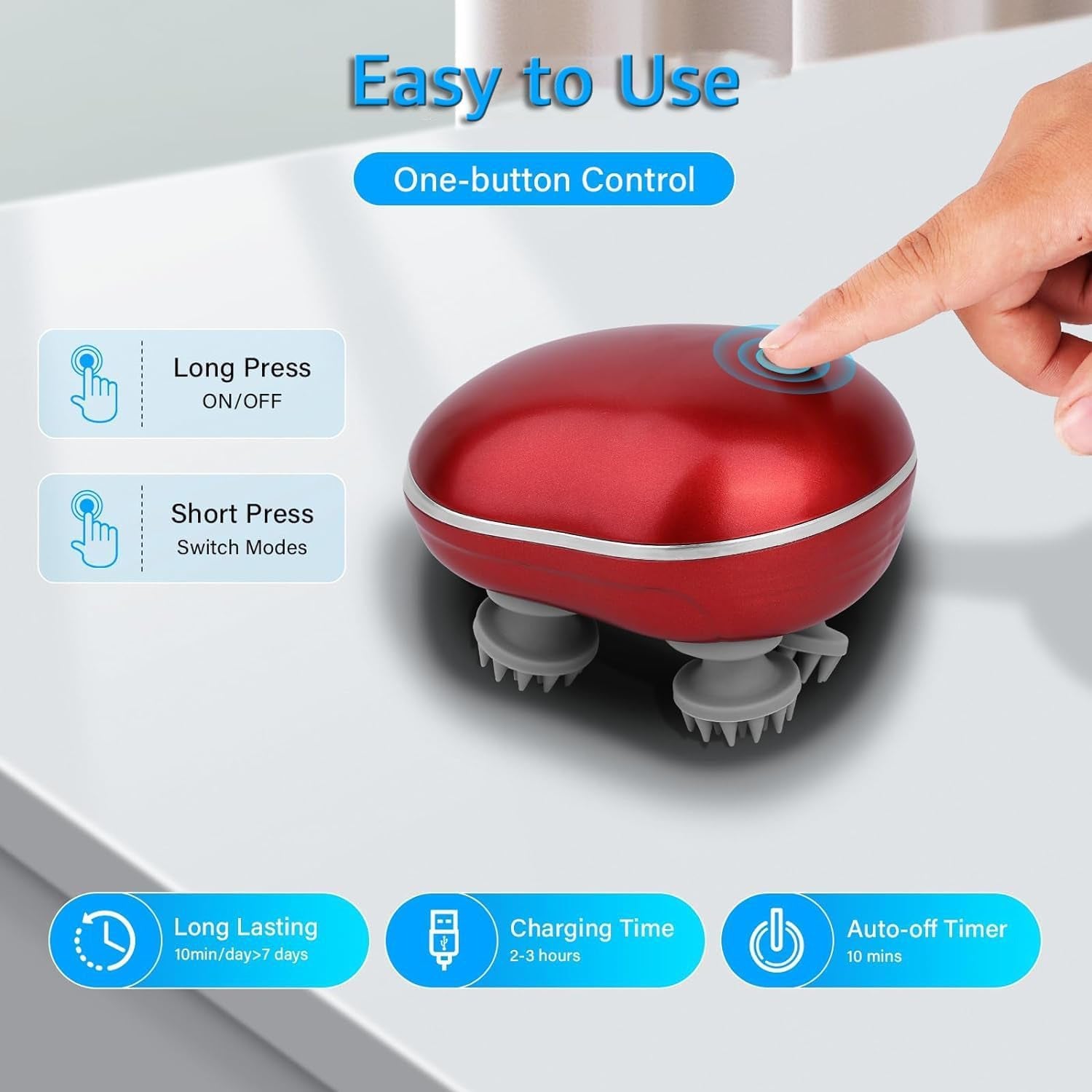 Smart Electric Scalp Massager Portable Head Massager Device (1 Pc)